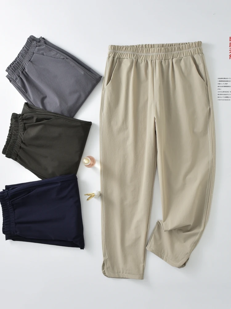 

Прямые свободные повседневные брюки с высокой талией, женские осенне-зимние утягивающие брюки Harlan Pure Color для поездок на работу