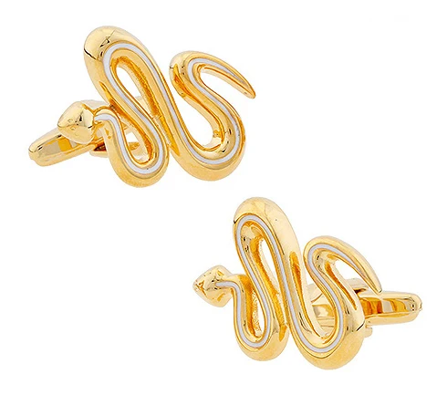 Krait Cuff Links For Men Snake Design Quality Brass Material Golden Color Cufflinks Wholesale&retail