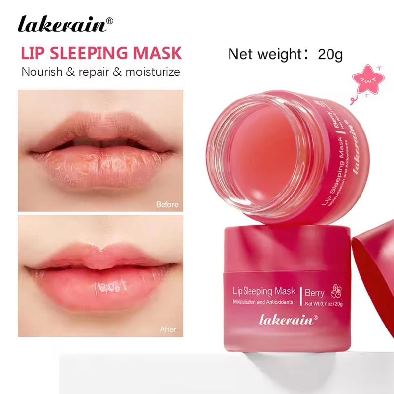 

Feuchtigkeitsspendende Schlaflippenmaske, Nachtlippenpflege, Wartung, verblasst Lippenlinien, lindert Lipitis, Lippenpflegeprodu