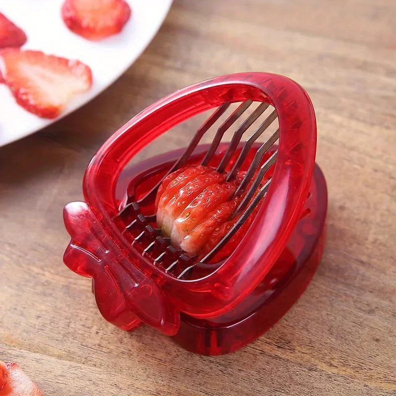 Strawberry Slicer Cutter Strawberry Corer Strawberry Huller Fruit Leaf Stem Remover Salad Cake Egg Tools Kitchen Accessories view 6