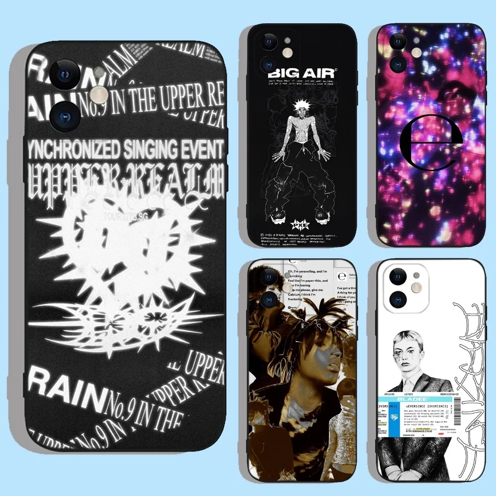 

Drain Gang Ecco2k Rapper Phone Case For iPhone 16,15,14,13,12,11,XS,XR,X,8,7,Pro,Max,Plus,mini Silicone Black Cover