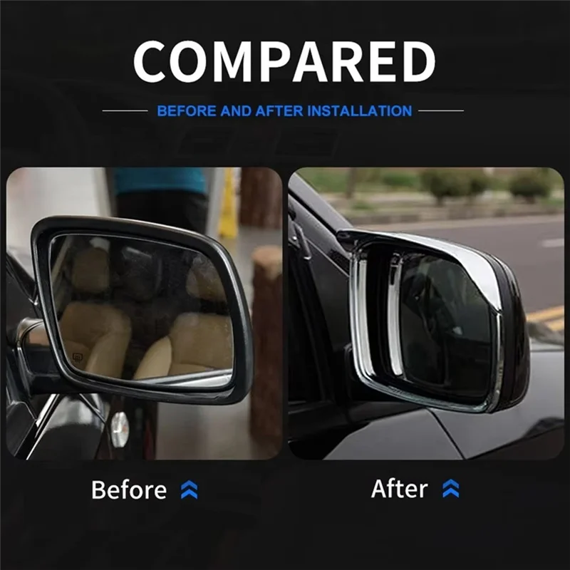 Reliable-For Dodge Journey Fiat Freemont 2013-2016 Chrome Car Rear View Mirror Trim Rain Ryebrow Frame Sticker Accessories