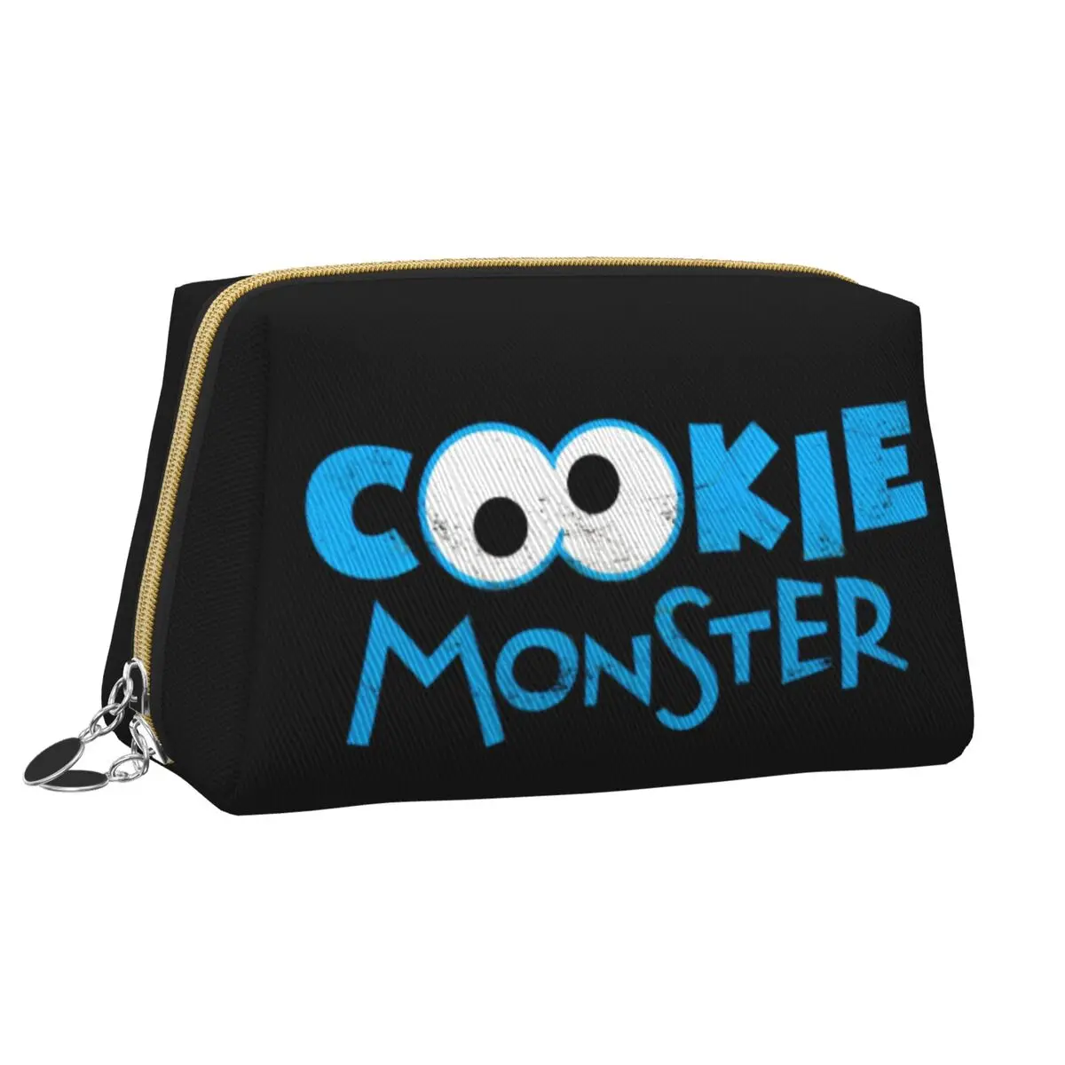 Elmo & Cookie Monster Fun Cosmetic Bags Home Portable Zip Makeup Bag Couples For Makeups Pu Leather Storage Organizers