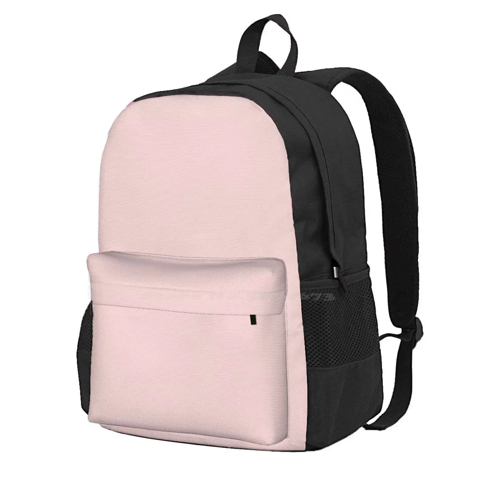 Blush Pink Solid Hot Sale Schoolbag Backpack Fashion Bags Pastel Soft Plain Minimalist Rose Blush Pink Solid Light Pink Pale