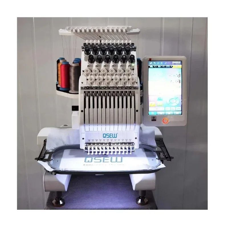 QS-1201S single head computer hat hat embroidery machine computer t-shirt logo label