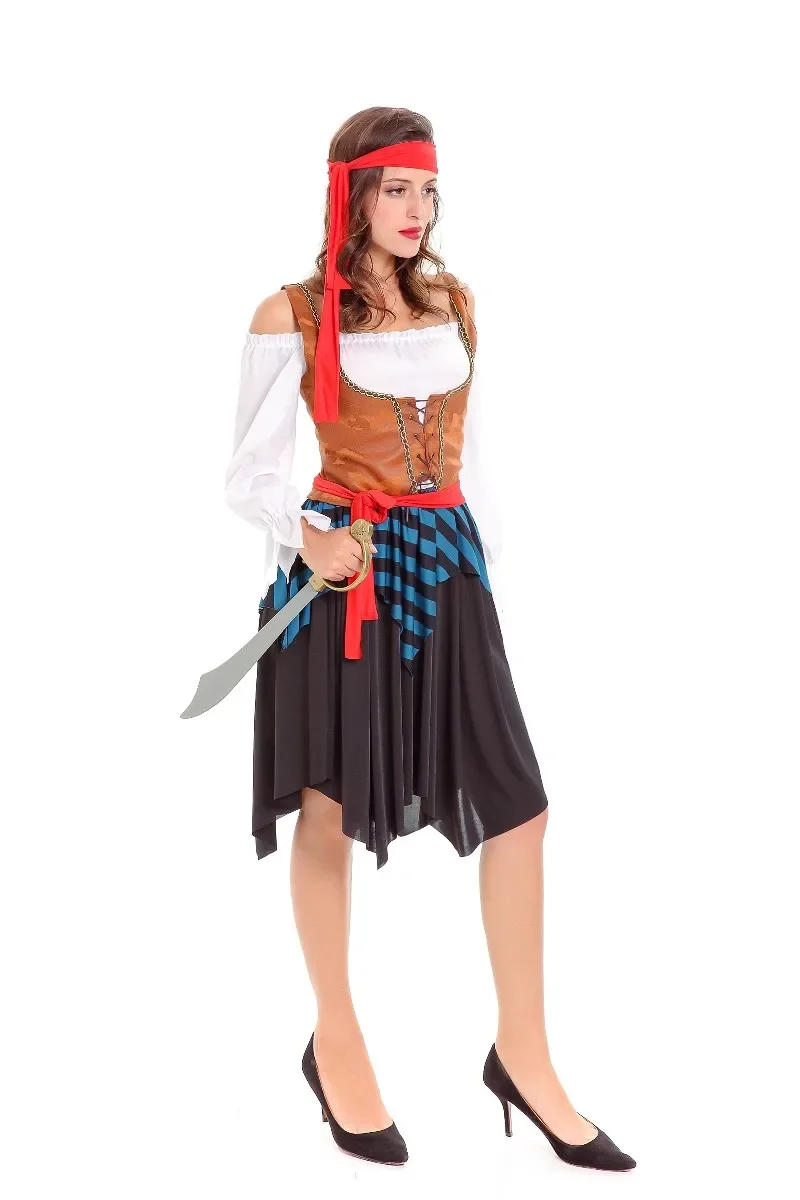 Disfraz De Pirata Sexy Para Mujer, Vestido De Fantasía Para Fiesta De Halloween
