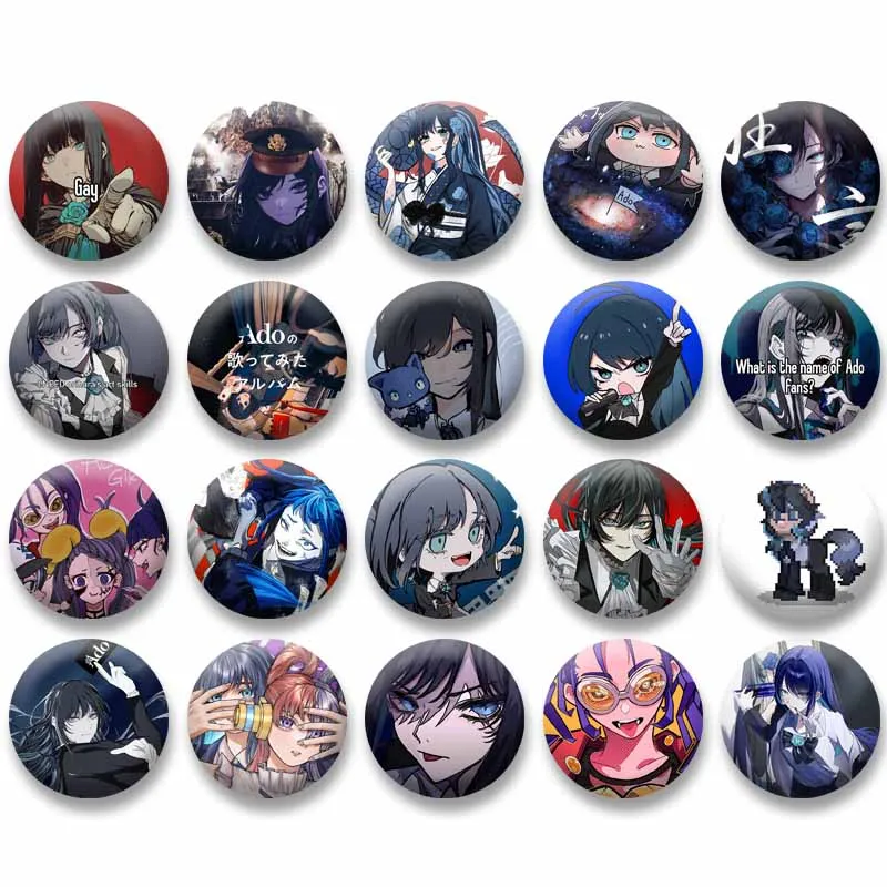 

Ado Kyogen X Uta Soft Button Brooch Lapel Pins Cartoon Idol Badge Bag Clothes Decor Accessories Fans Collect Jewelry Gifts
