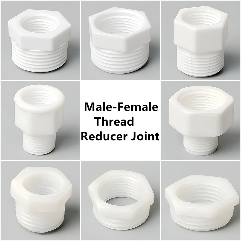 PVC Male-Female Thread Reducer Joints 1/8 1/4 3/8 1/2 3/4 1