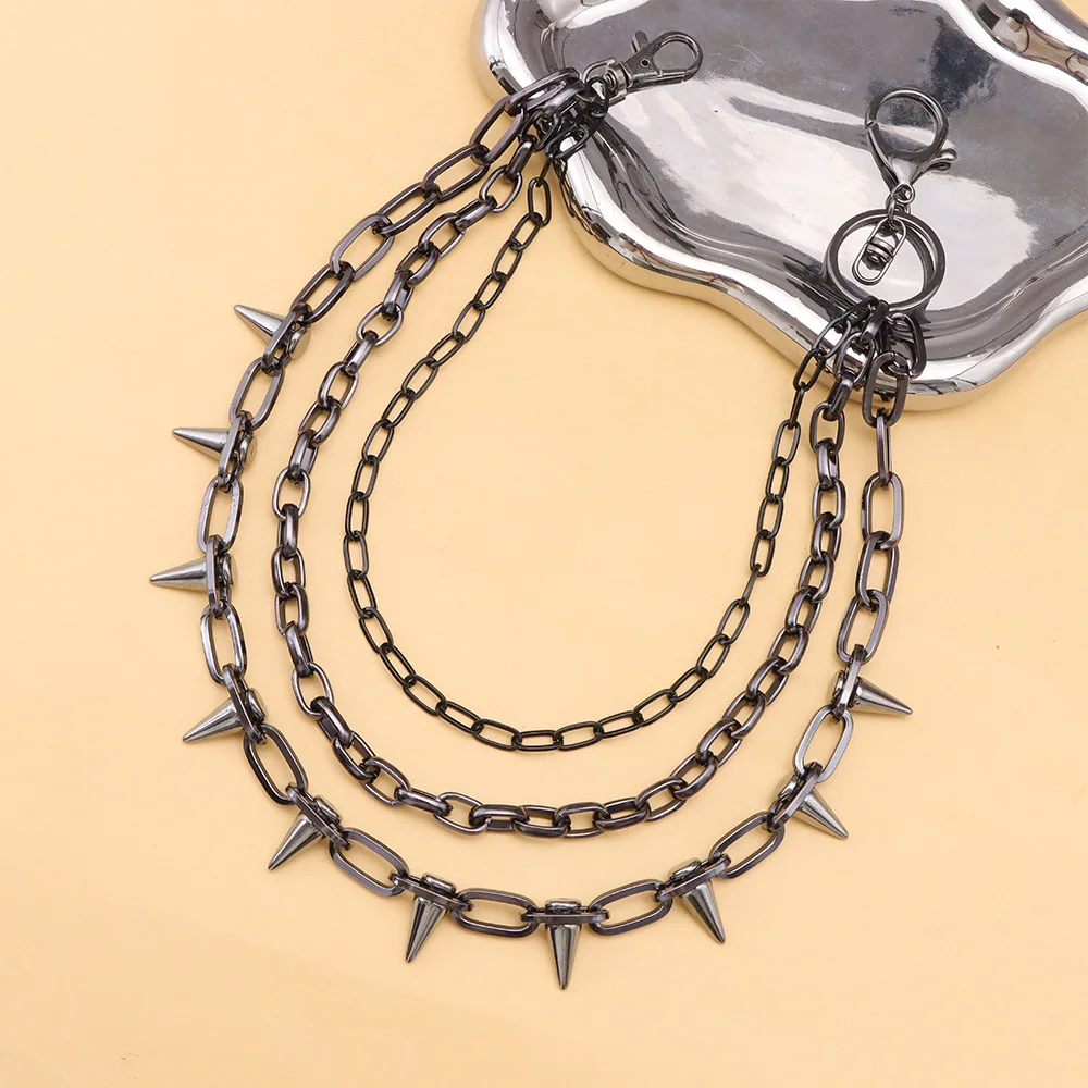 Hip-Hop Punk Rock Metall Hosenkette für Männer und Frauen Schlüsselanhänger Hosenkette Geldbörsenanhänger Jeans Unisex Hip-Hop Schmuck Geschenk – Detail 4