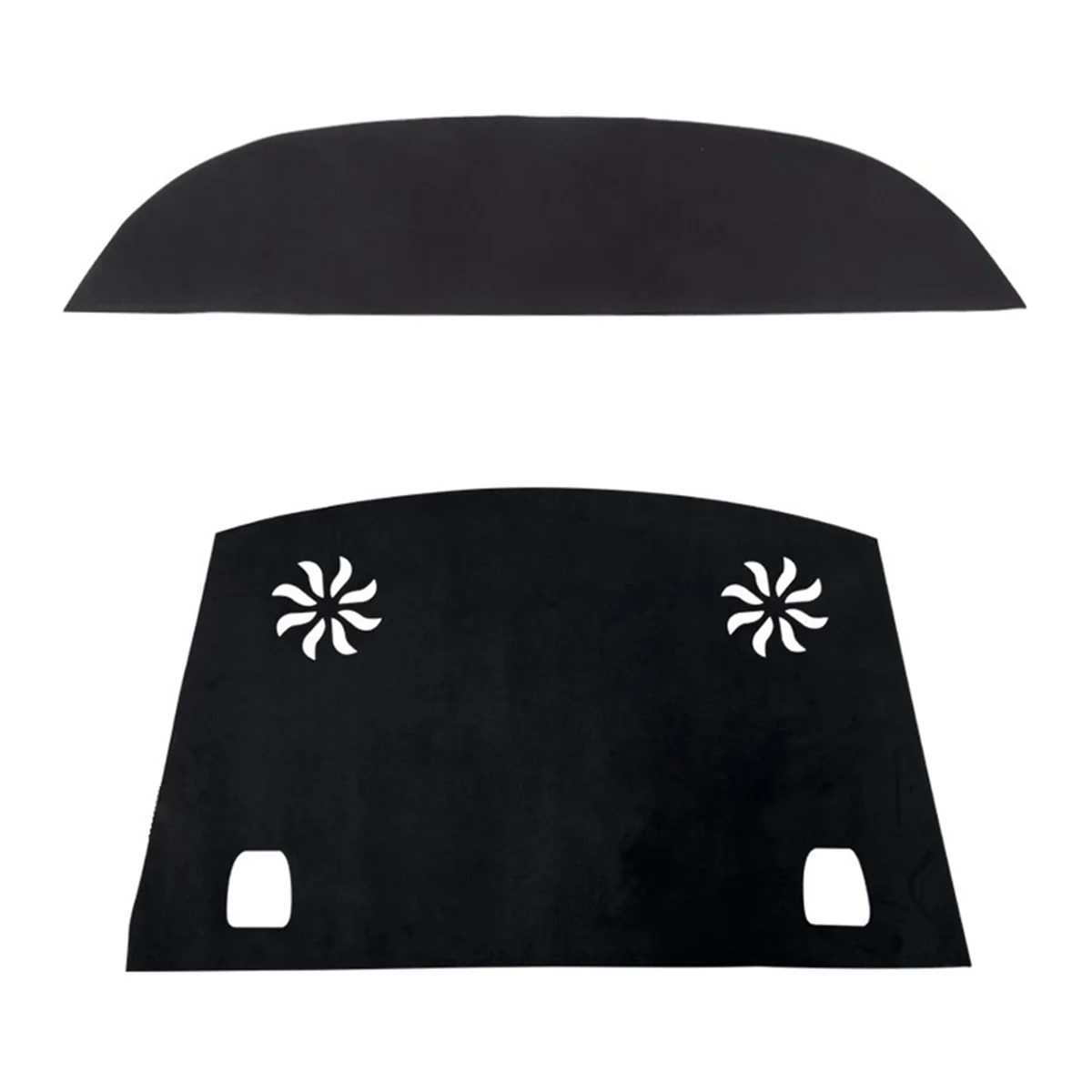 For Tesla Model 3 Highland 2024 Dashboard Cover+Rear Window Non-Slip Mat, Suede Dashboard Pad Dash Mat Accessories