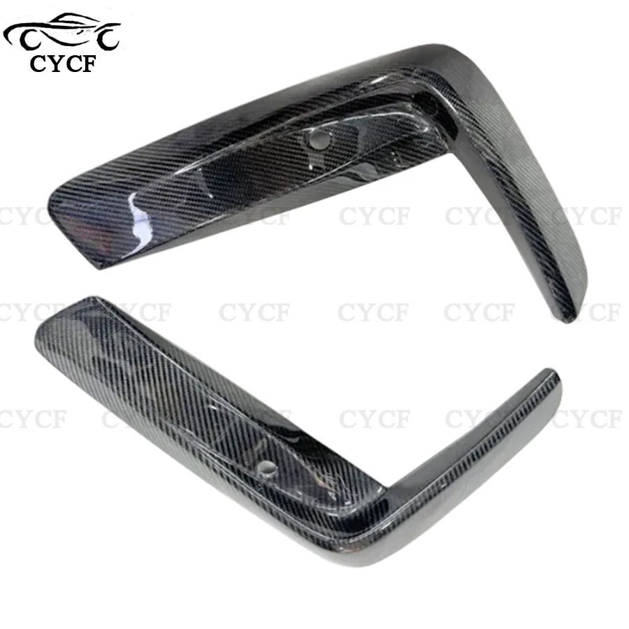 For BMW M8 F91 F92 F93 Carbon Fiber Car Front Bumper Wind knife Splitter Spoiler Air Knife Tuyere Surround Trim Body Kit