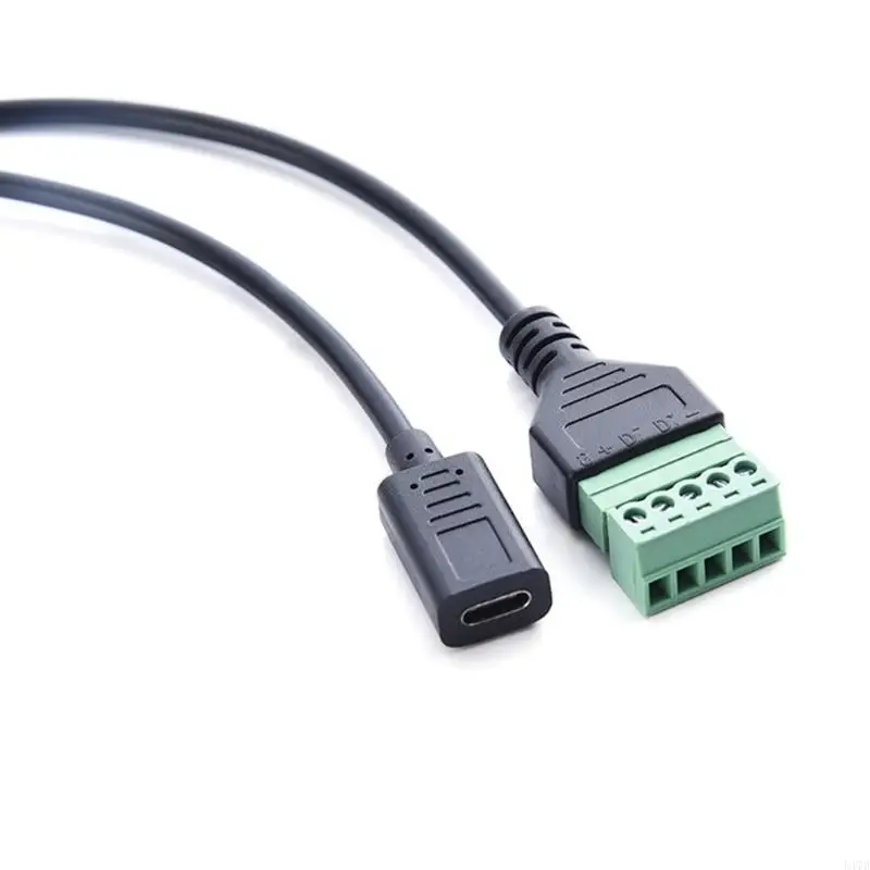 Electronic Cable Type C USB Female To 5 Pin Screw Terminal Cable for Charging