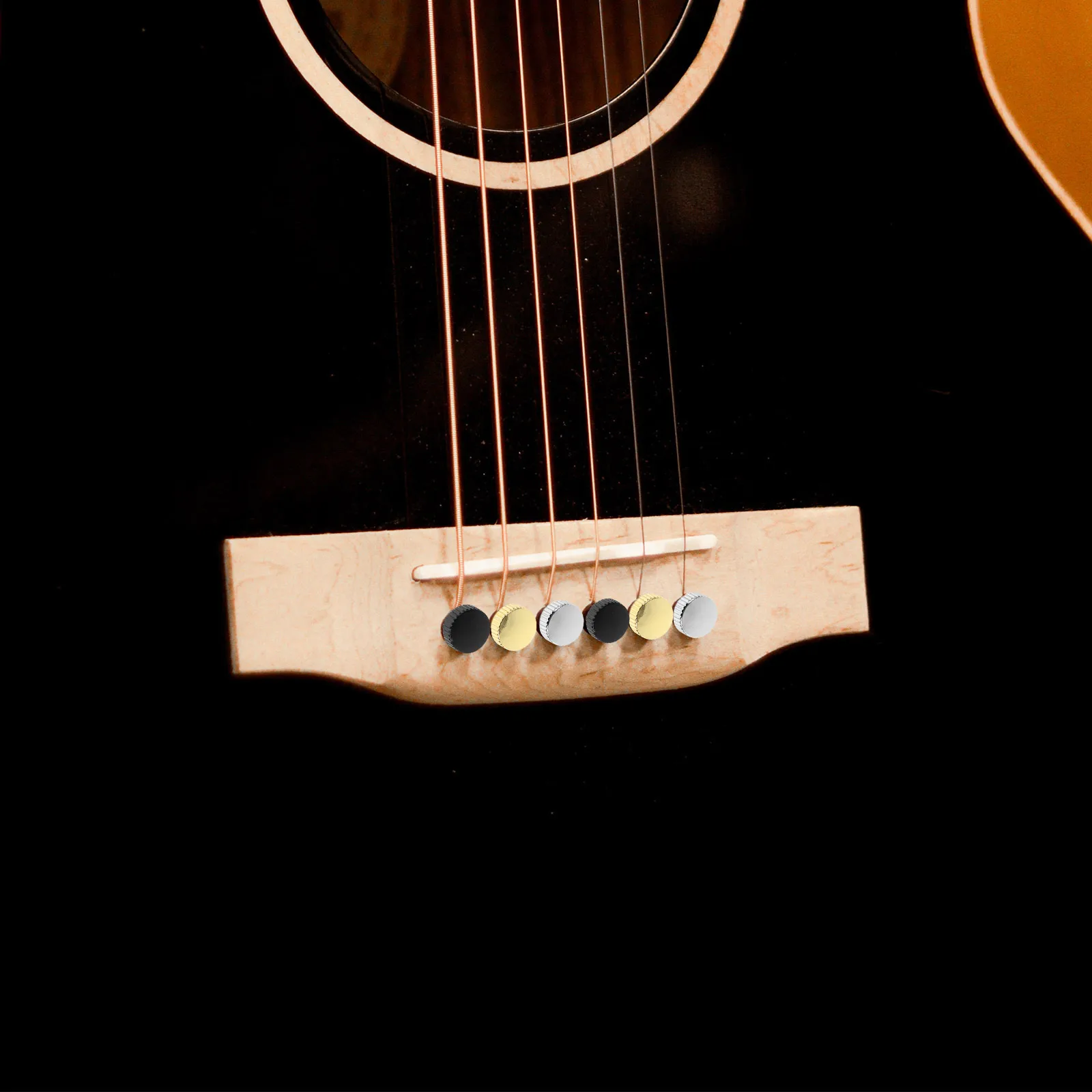 

6Pcs Guitar Bridge Saddle Screw M5 X13mm Electric Guitar Replacement Kit Stable Tremolo Bridge Parts Gold Silver Black