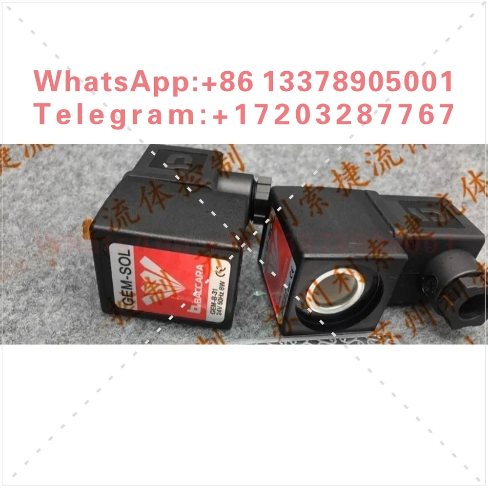 Válvula Solenoide Original GEM-SOL BACCARA, Bobina GEM-B-31, 24V 50HZ 8W