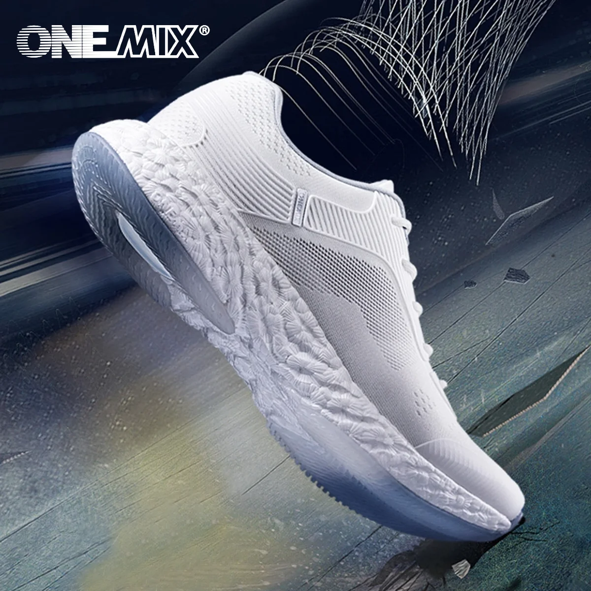 ONEMIX 2024 New Men Air Running Shoes for  Super Light Cushion Adult Shoes Breathable Outdoor Sneakers Male Athletic Trainer