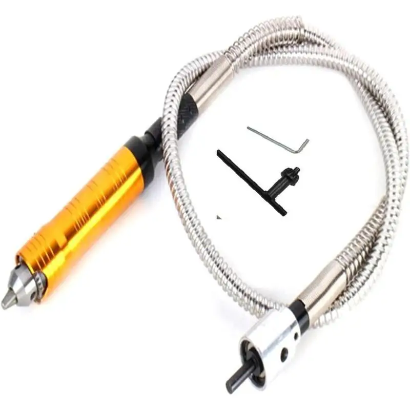 (Engraver Flexible Shaft 6mm Flex Shaft Handpiece Power Tool Electric Drill Handle Chuck Separate Mini Grinder Accessories)