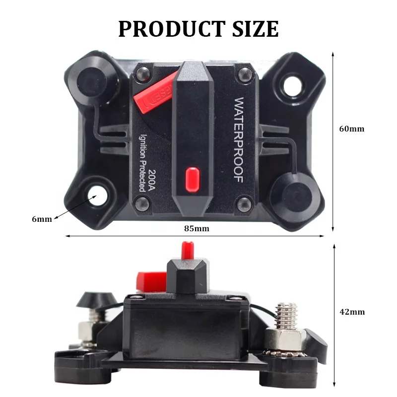 42V DC 40A 50A 60A 70A 80A 100A 150A 200A 250A 300A Car Audio Inline Marine Home Solar System Circuit Breaker