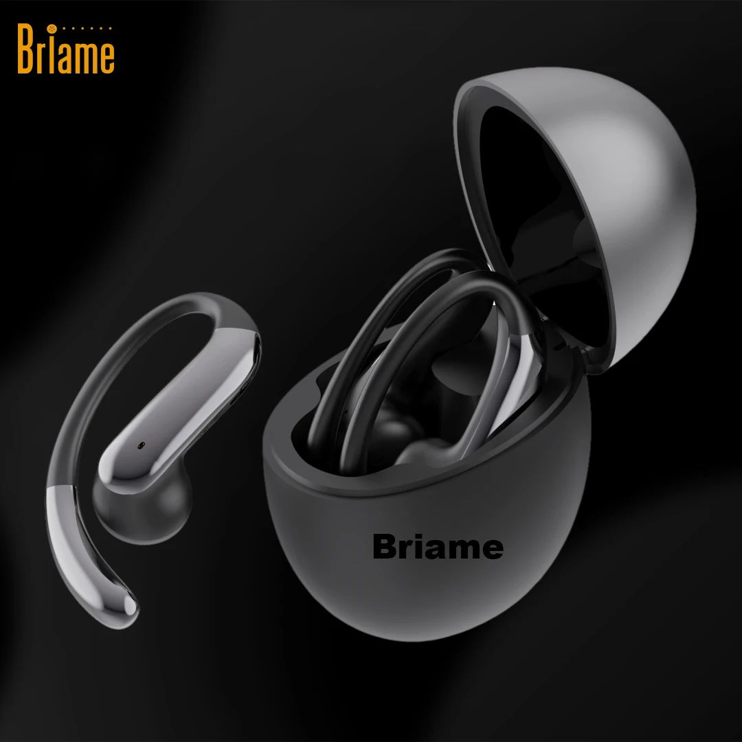 Briame Wireless Headphones OWS Sports Headset Touch Control Digital Display Bluetooth Earphones HD Call Waterproof image 3