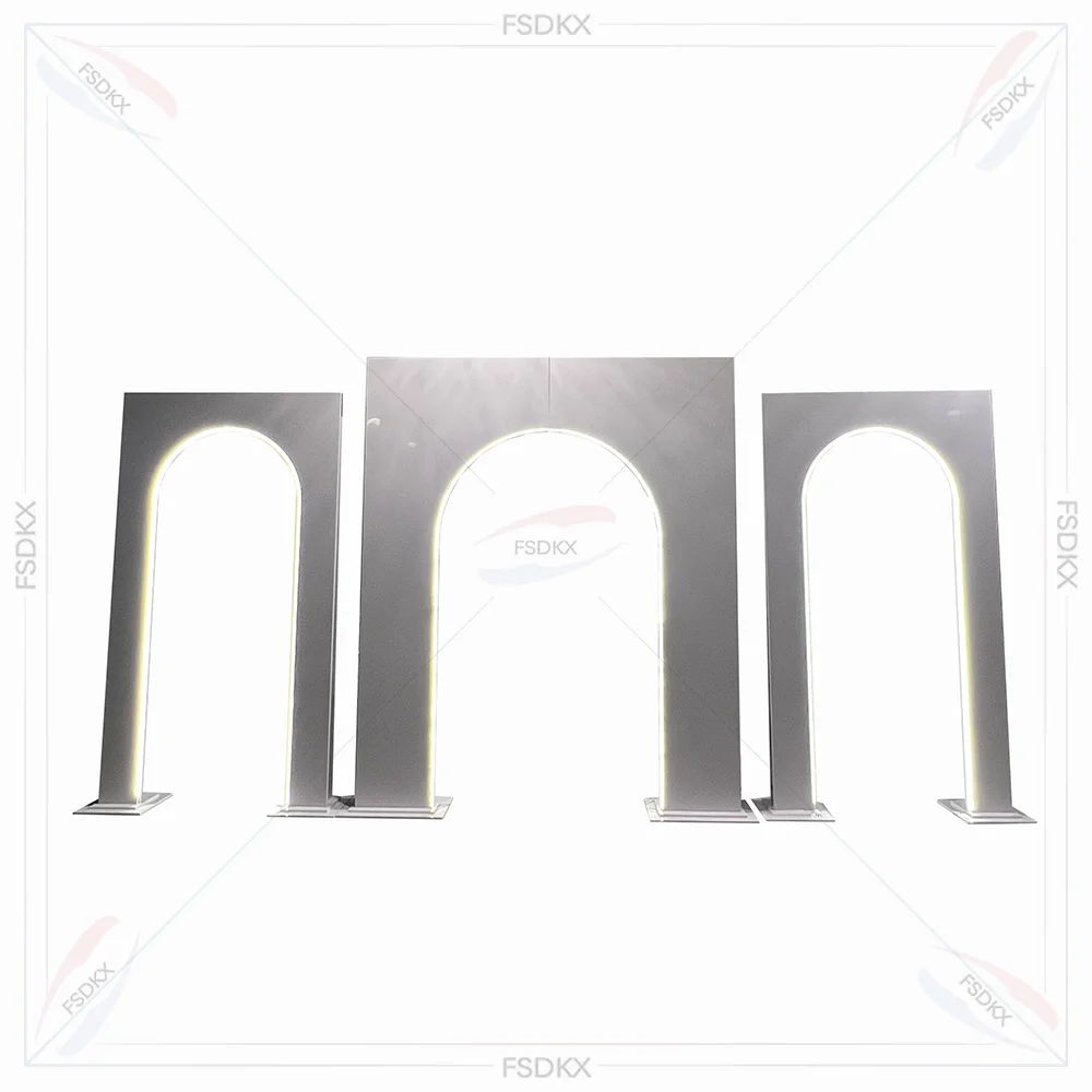 

Wholesale Wedding Arch Light Backdrop Event Party Stage Decoration BackDrops Supplies 3pcs A Set Party Backdrop Stand