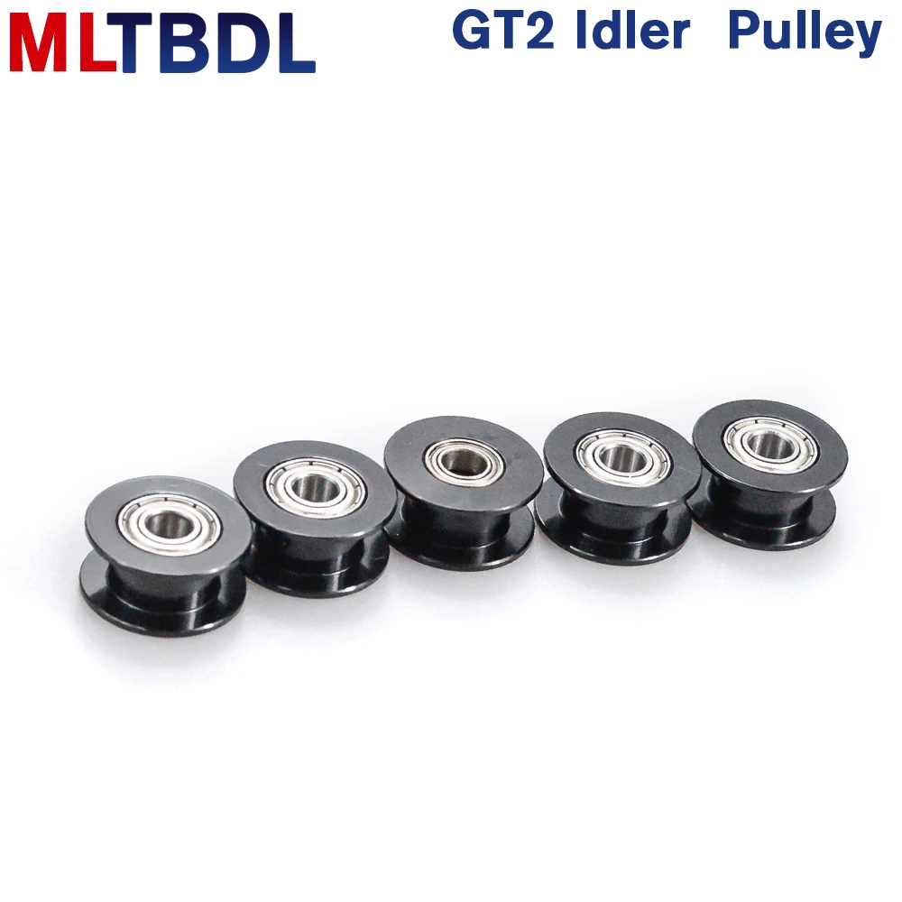 Polea Idler GT2, rueda síncrona de 20 dientes, 16 dientes, Bore3/4/5mm con rodamiento, 2GT correa de distribución, ancho 6/10mm, piezas para