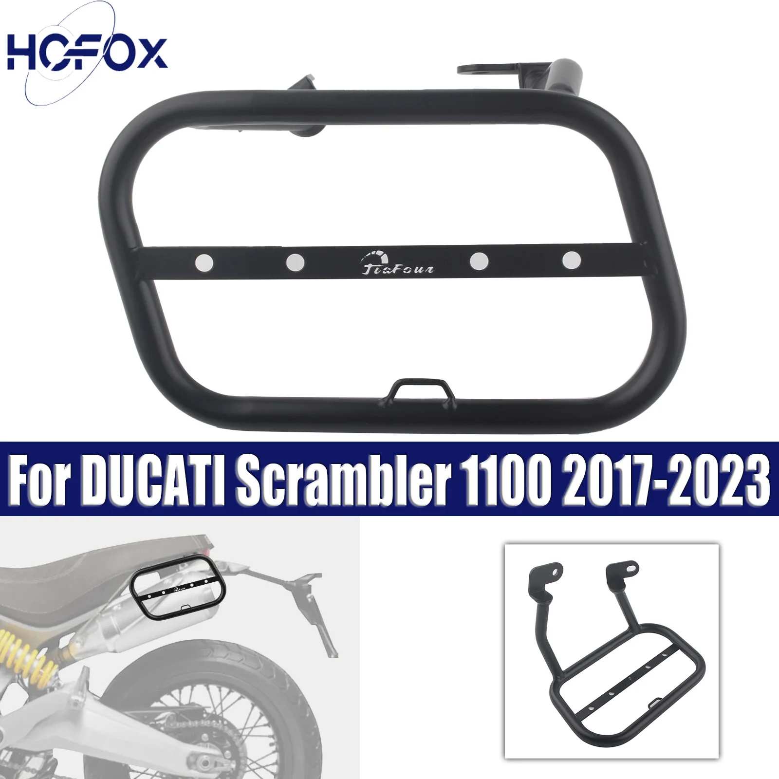

Motorcycle Saddle Support Bracket Side Trunk Bag Holder For DUCATI Scrambler 1100 2017-2023