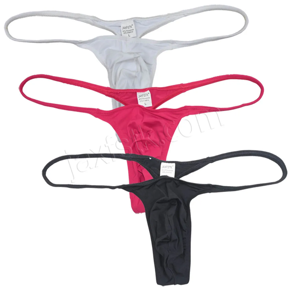 

3PCS Cheeky Mens Solid G-string Deep Pouch Thong Underwear Male String Briefs Slip Soft Bikini Tangas Beach Days Underpants D