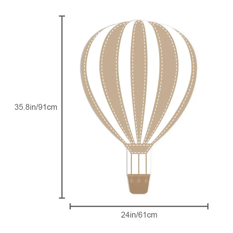 Hot Air Balloon Cardboard Cutout for Decorations Brown/Pink/Blue/Green KT Board Boho Birthday Baby Shower Party Backdrop