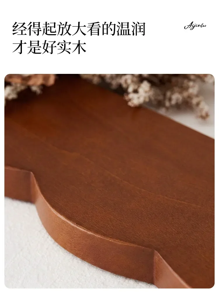 French antique solid wood bed small apartment ash wood tatami simple retro master bed