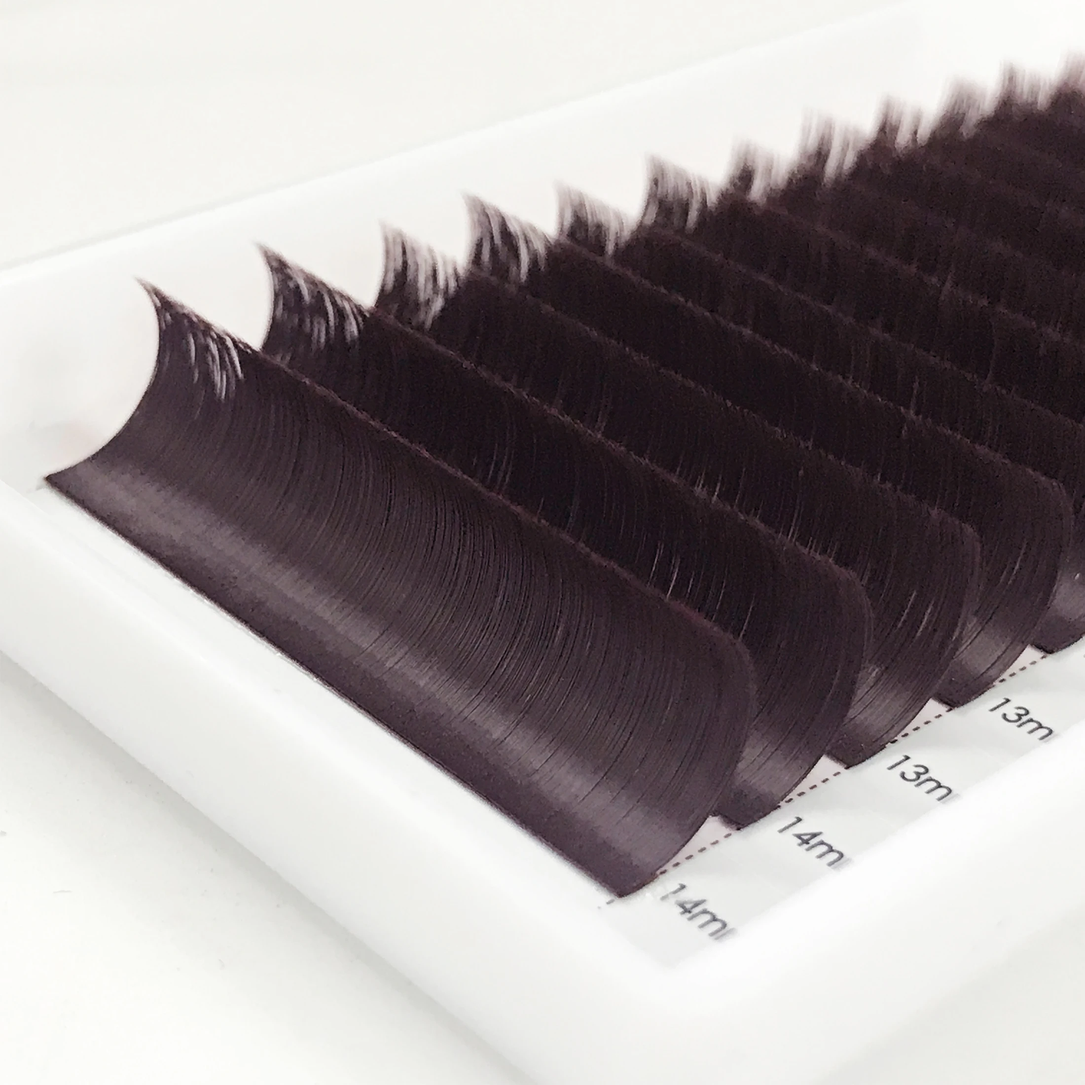 COMANGO Chocolate Brown Lashes 3d 6d 8d Self-Blooming Russian Volume Fans Colored Easy Fan Eyelashes Fast Shipping Bulk Lashes