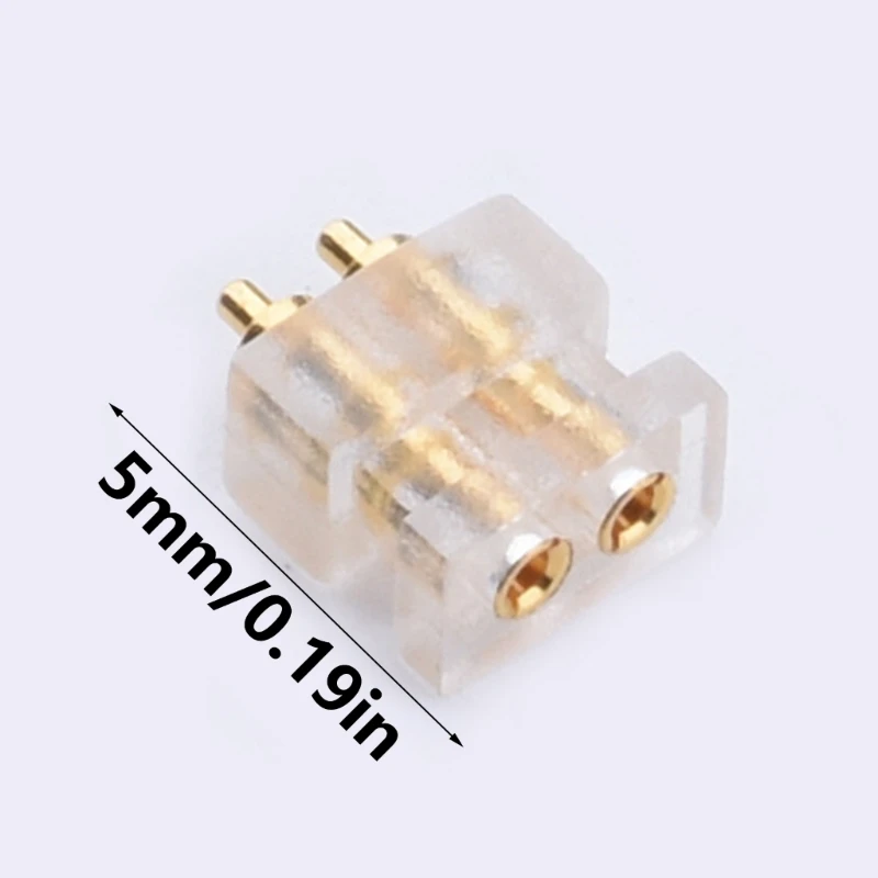 462E Pack of 10pcs Professional 0.78mm 2Pin Female Plugs High End Sound Connectors for DIY Headphone Cable Repairment