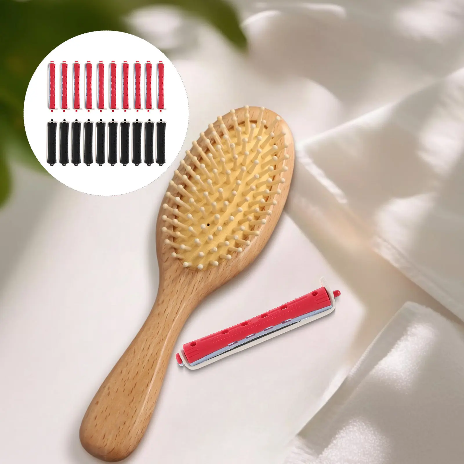 24Pcs Plastic Perm Rods for Hair Heat Resistant Professional Curling Rollers Small Medium Rods for Salon Wave Curling