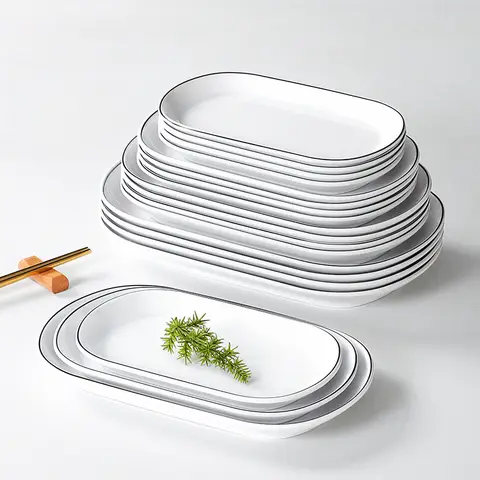 Melaminporslin, kommersiella rektangulära hotpot-rätter 12 best sales skål melamin - №9