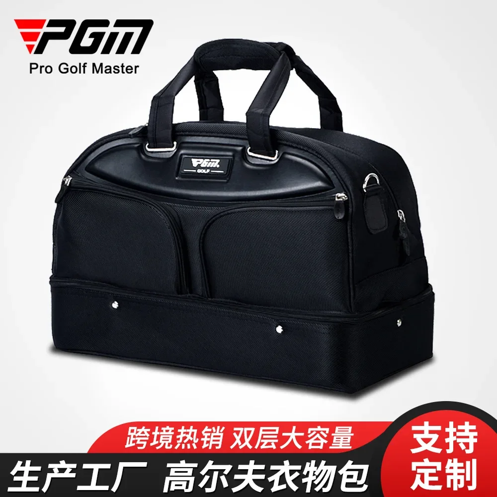 PGM Outdoor Travel Sports Gym Bag Golf Clothing Bag Boston Carrying Ball Bag Men Women Double Layer Portable Package YWB005