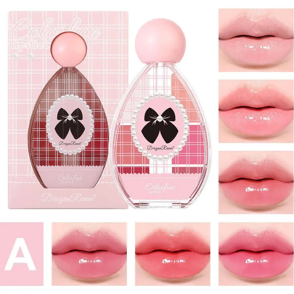 Palette de rouge à lèvres solide de Six couleurs, maquillage longue durée, brillant à lèvres hydratant, conception automatique, Collection de 6 couleurs