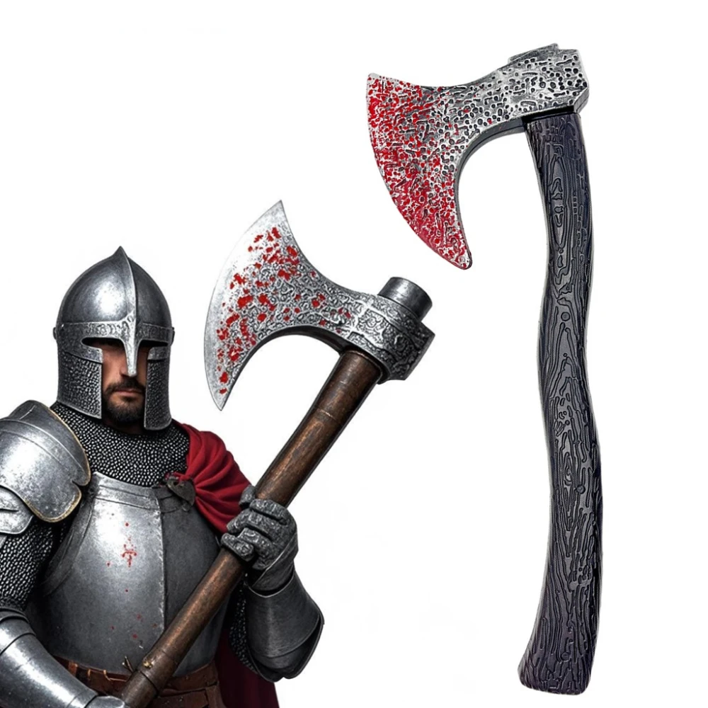 Medieval Axe Halloween Cosplay Props Party Toys Simulation Bloody Weapon Model Props Axe