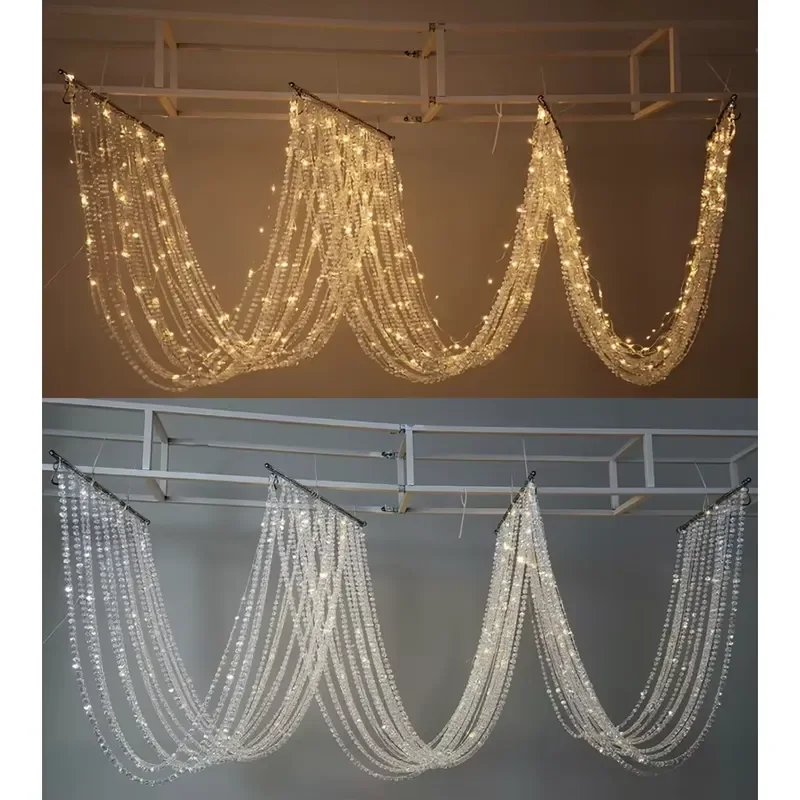for LT230103 Wedding Christmas Decoration Outdoor LED String Lights 10m Acrylic Garland with Durable LEDs