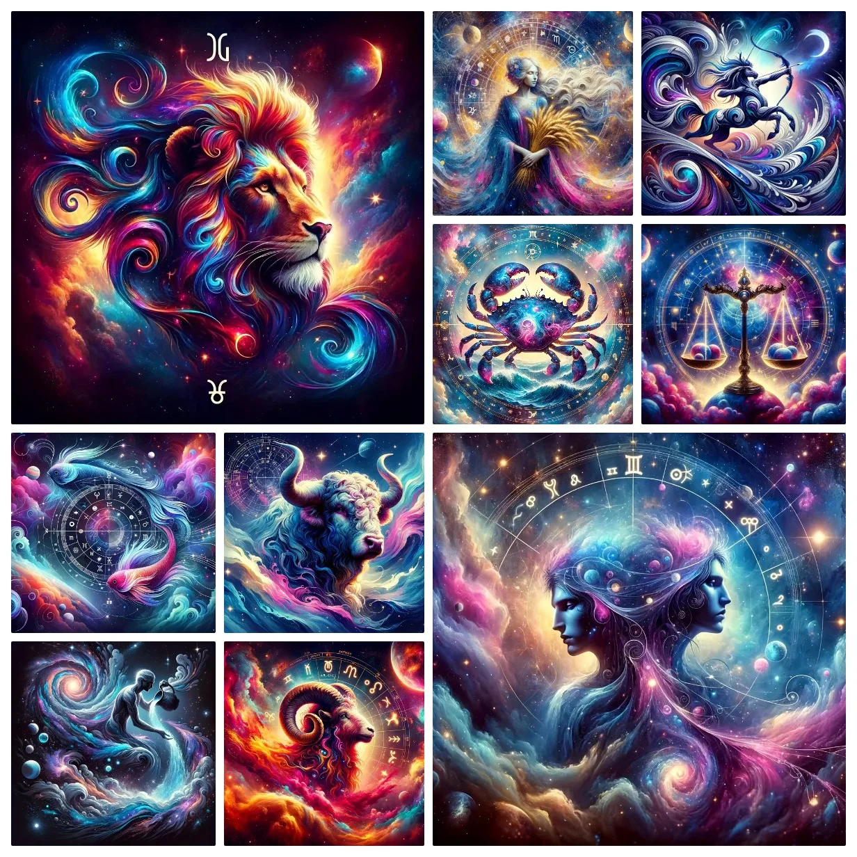 Photo Mosaic Print - Zodiac Patterns Diamond Painting Kits Full