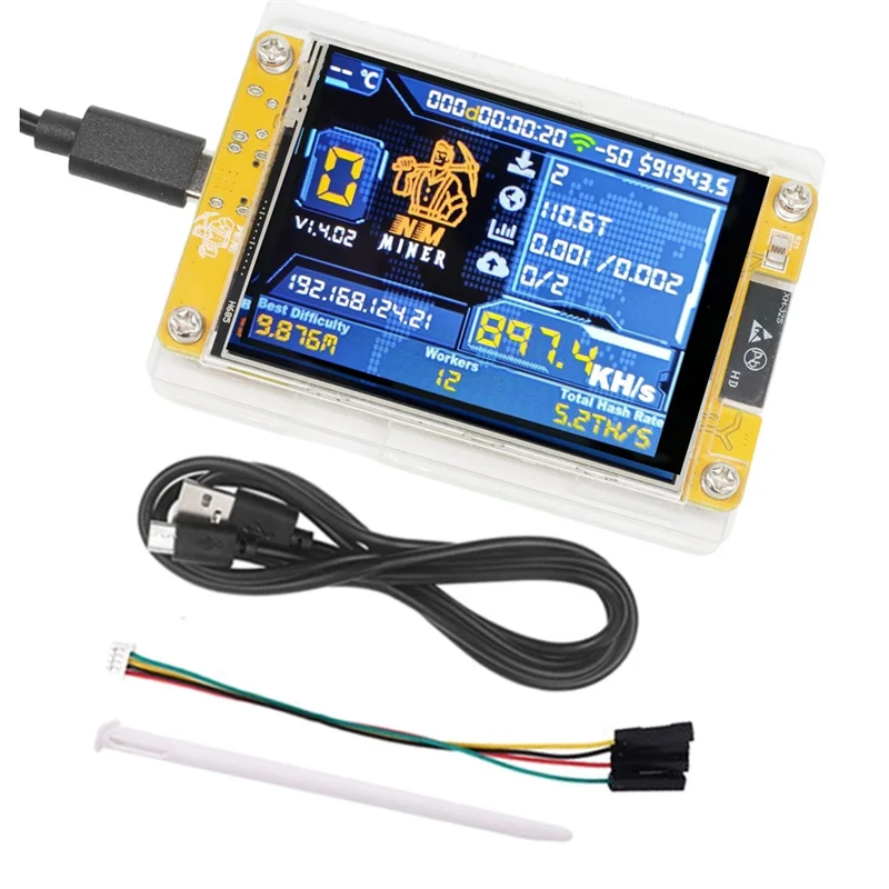 

Ingenious-898KH/S Nerdminer Nmminer 2.8 Inch Smart Display Upgraded Harshrate Bitcoin Crypto Solo Miner Nerdminer Nerdminer