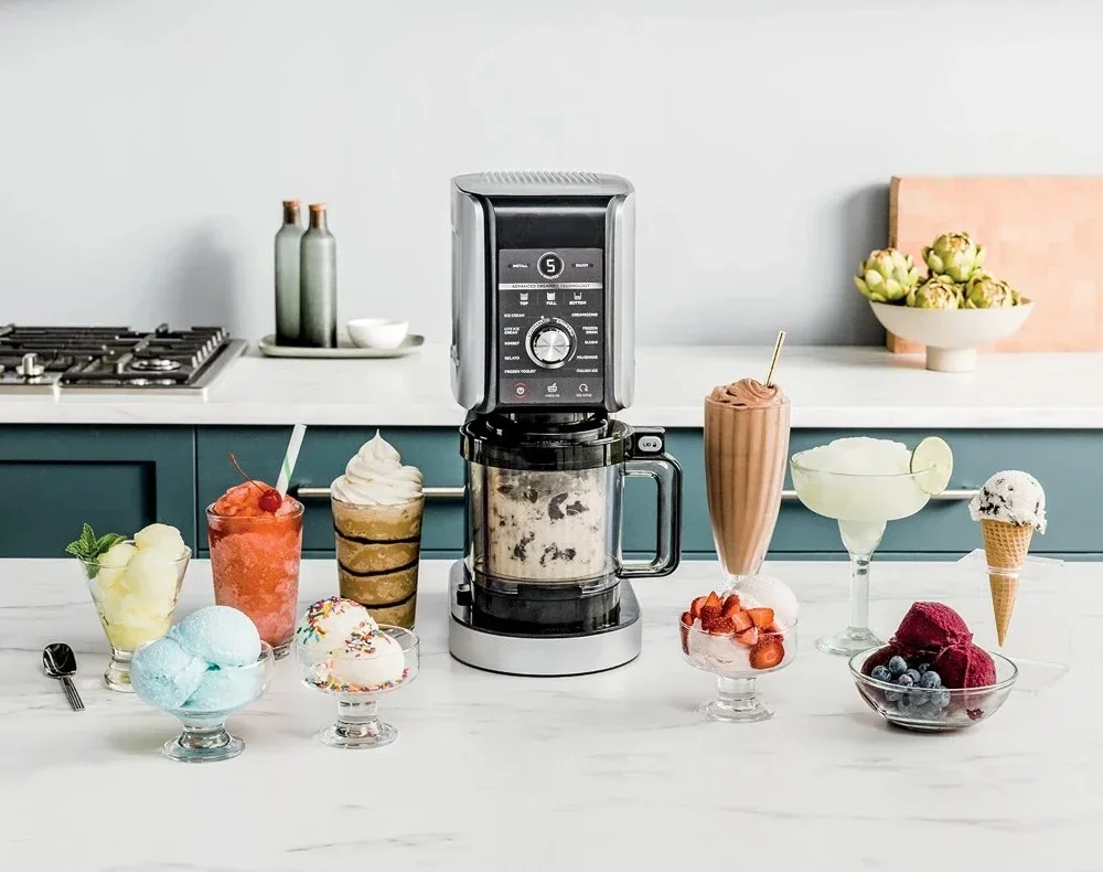 

Лидер продажNC501 CREAMi Deluxe 11-в-1 машина для мороженого и замороженного лечения для мороженого, сорбета, молочных коктейлей