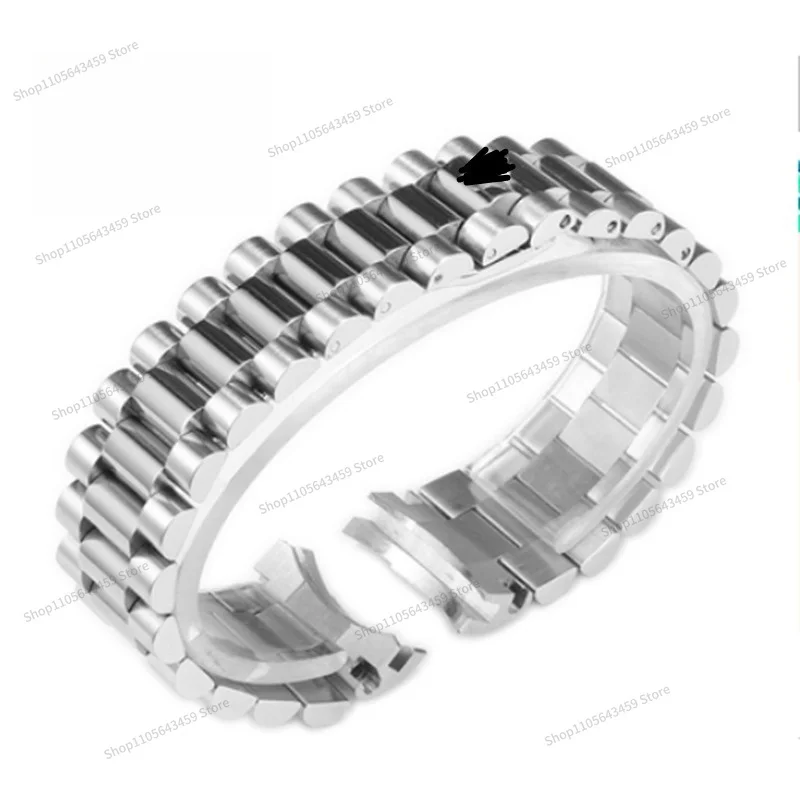 For Replacement Watch with Steel Belt, Week Calendar Type, Oyster Type, Constant Movement Men's and Women's Bracelet 20mm