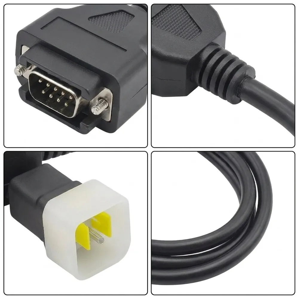 For Engine Troubleshooting Motorcycle Diagnostic Cable Motorcycle Scanner Cable Black Cable Design for k-line Protocol