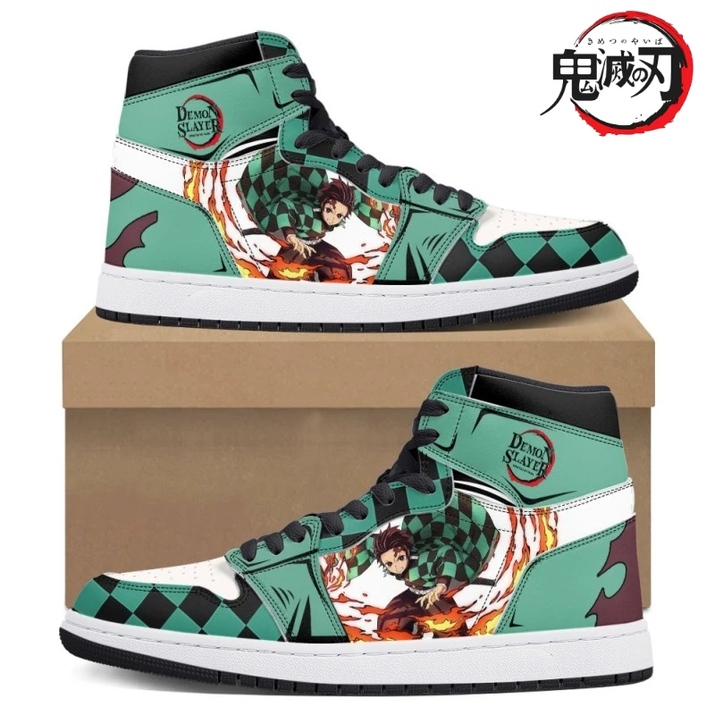 

Модные кроссовки Demon Slayer Tanjiro — баскетбольная обувь в стиле аниме для мужчин и женщин, повседневная одежда унисекс и праздничный подарок