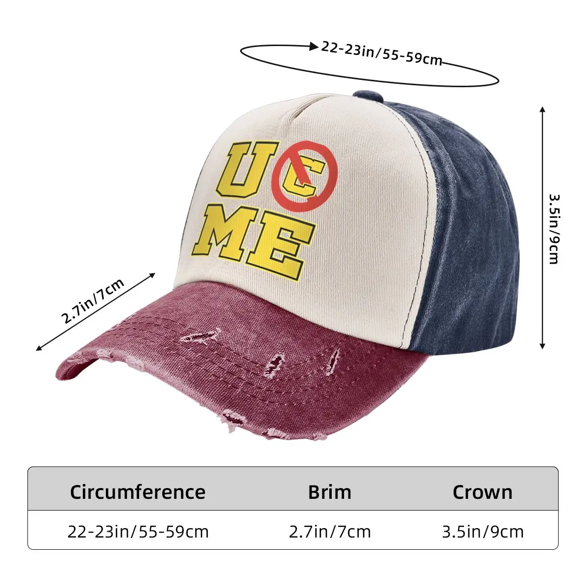 Punk Unisex Cena John U Cant See Me 2024 Gift Young A Washed Baseball Cap Hat