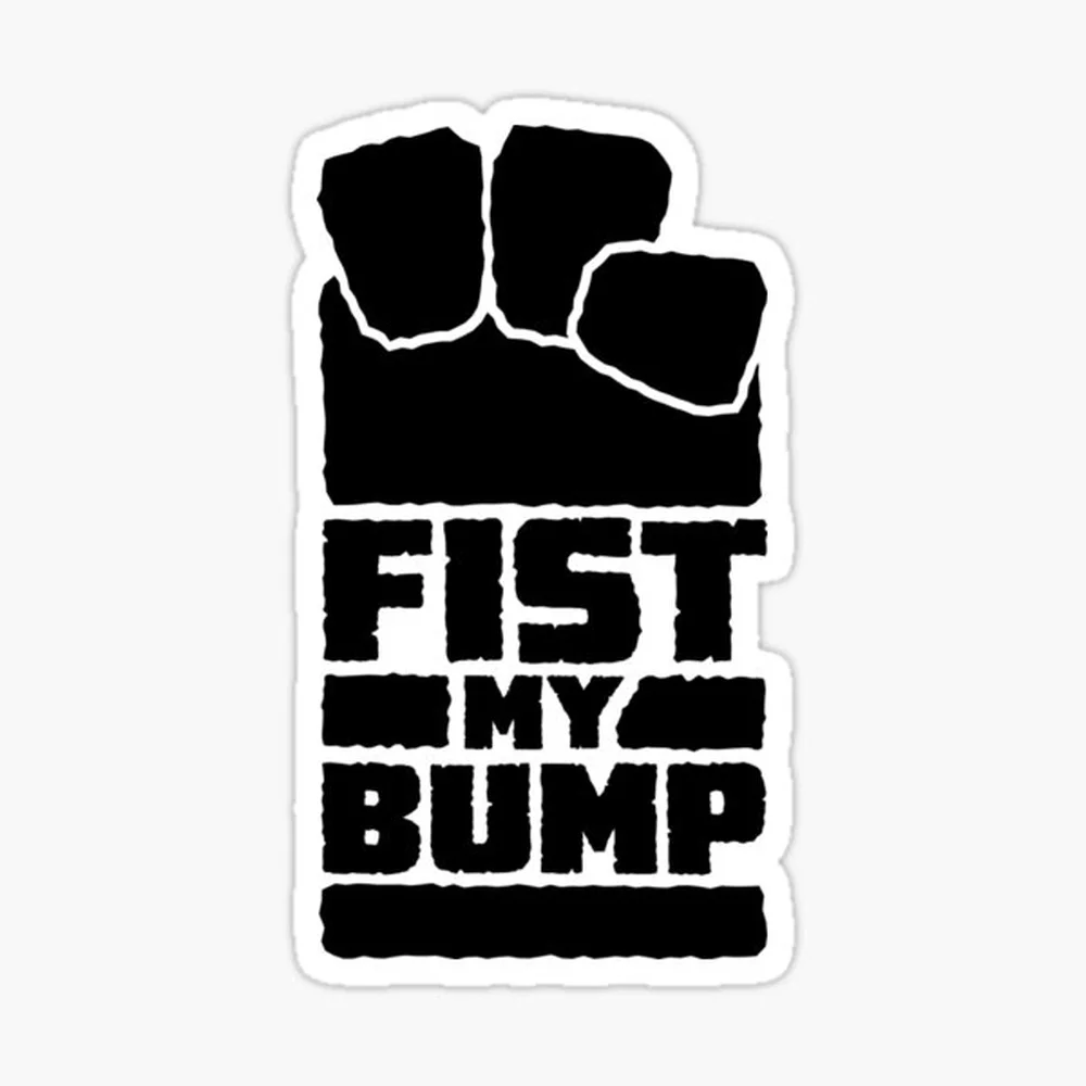 

Наклейка «Fist My Bump» для ноутбука, декора спальни, автомобиля, чемодана, с милым мультяшным рисунком, модная, универсальная