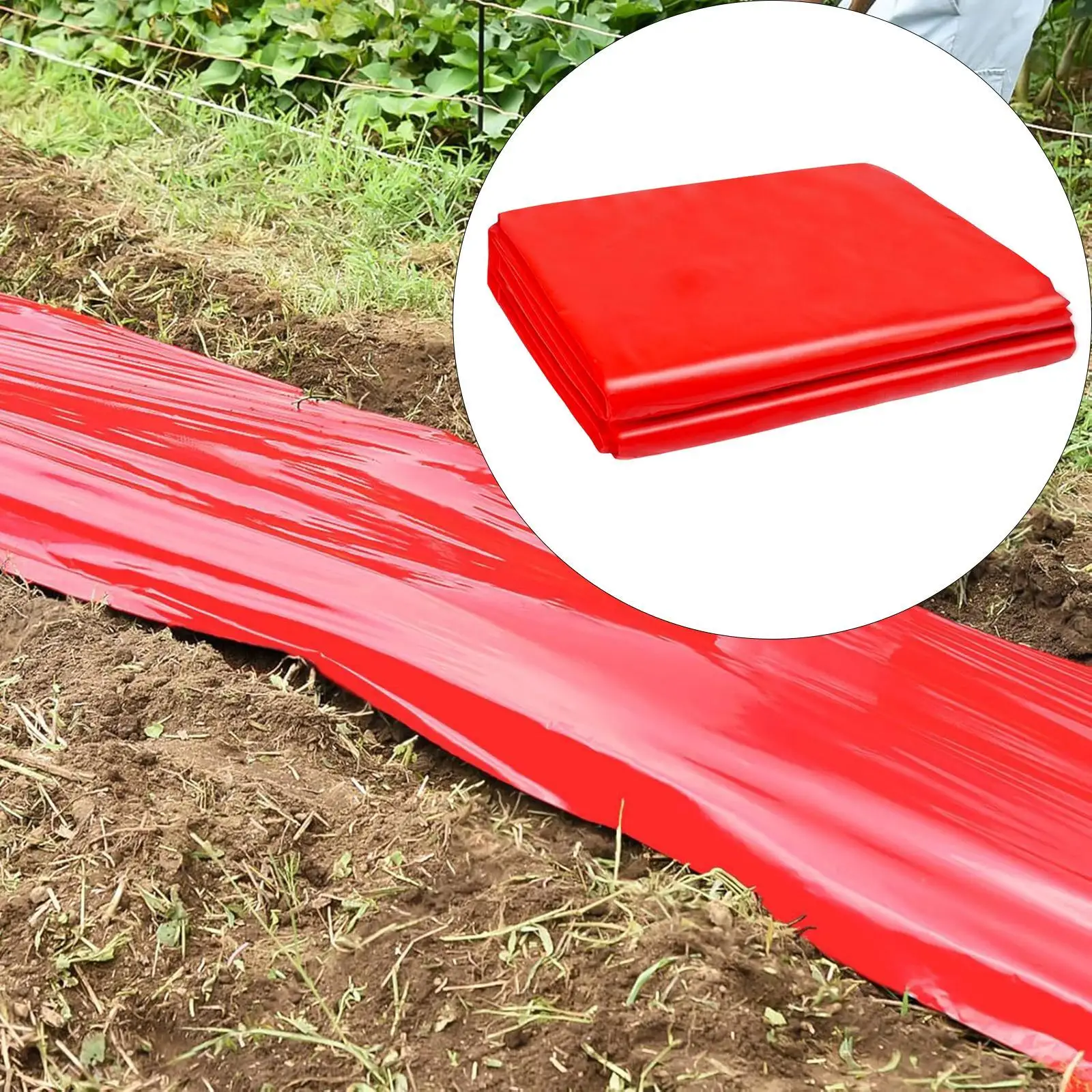 Red Mulch Garden Film Planting Mulch Film Easy to Use Garden Crop Protection Cover Multi Purpose Agriculture Crops Grow Film