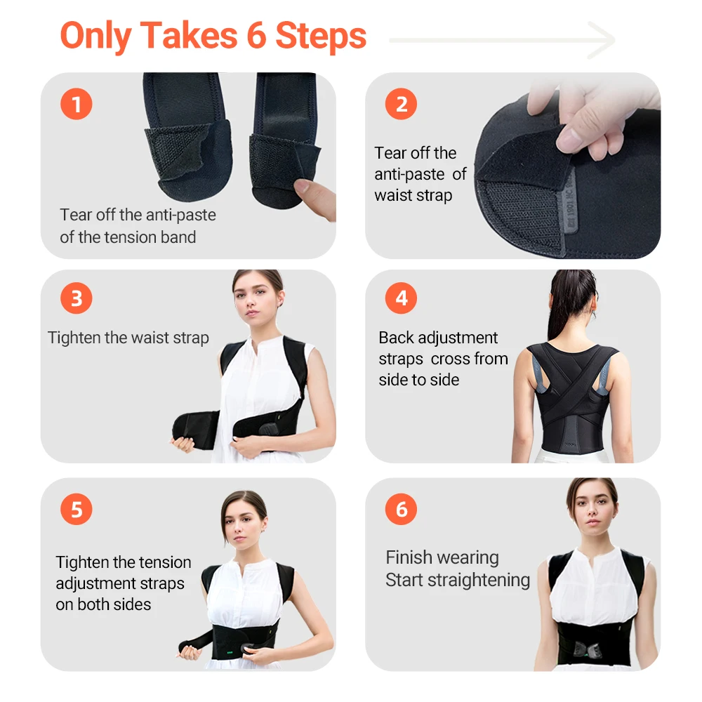 Cofoe Adjustable Posture Corrector Breathable Upper Back Brace Back Support Straightener for Neck Shoulder Lumbar Pain Relief