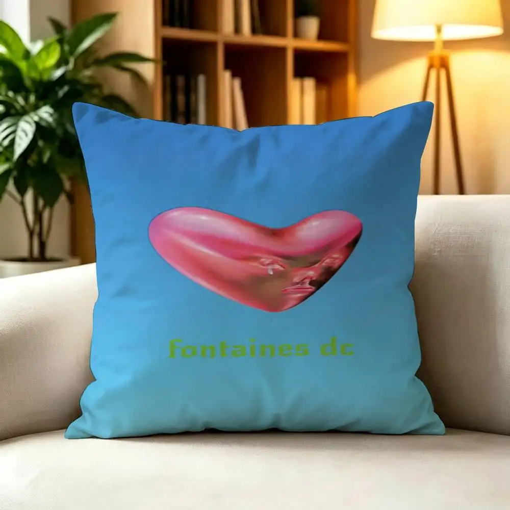 Fontaines -DC Romance Square Pillow Case Multi Sizes For Car Home Bedroom Decor Custom Valentine Gifts
