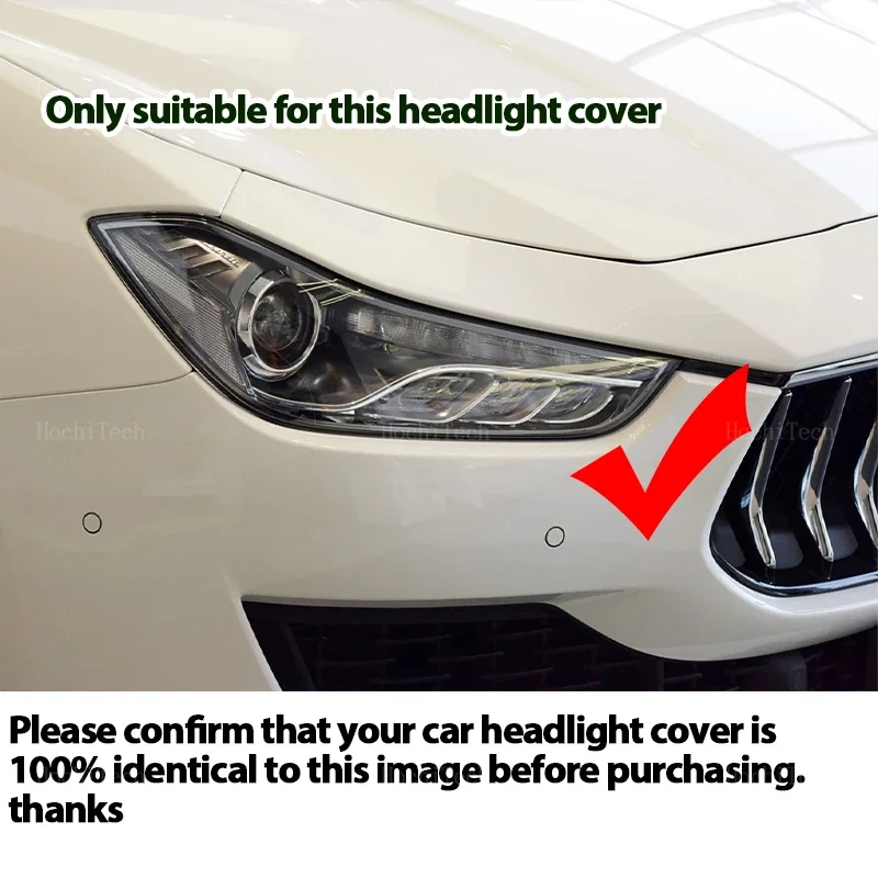 Car Headlight Lens Cover Transparent head light lamp Shell Lens Light Protection for Maserati Ghibli M157 2014 2017 2018 2019