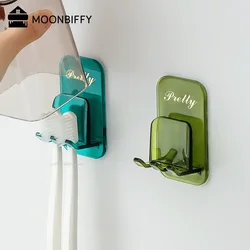 Wall-Mounted Punch-Free Multifunction Rack Toothbrush Holder for Phone  Space Saving Tooth Cup Set Bathroom Accessories