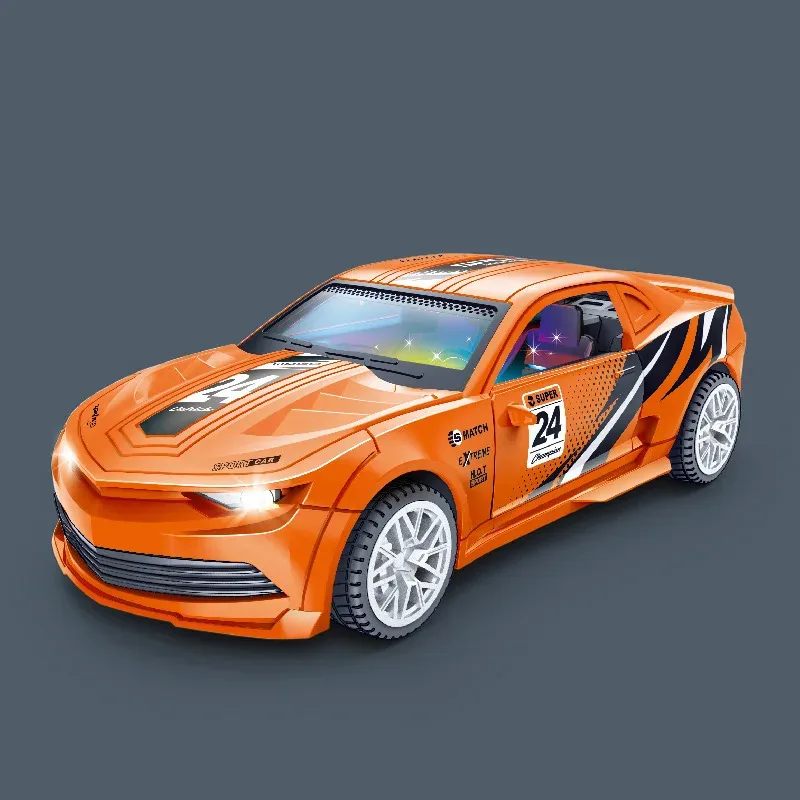 TEMIKIDS Simulation Creative Inertia Sound And Light City Race Car Music Light Car Model Children'S Toy Birthday Gift B186